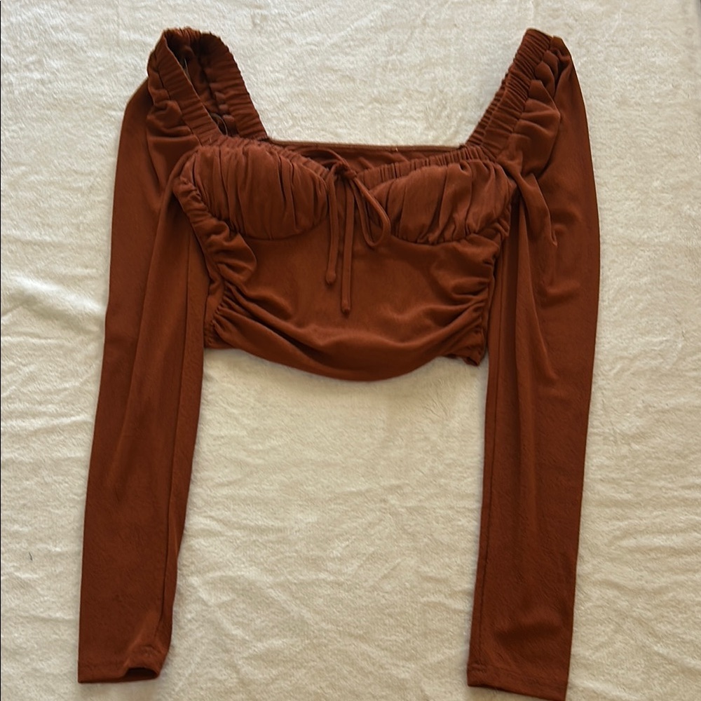 Rust Long Sleeve Women's Top